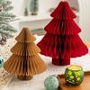 Honeycomb Paper Christmas Tree 3D Foldable Accordion Xmas Tree Winter Tabletop Centerpiece for Holiday