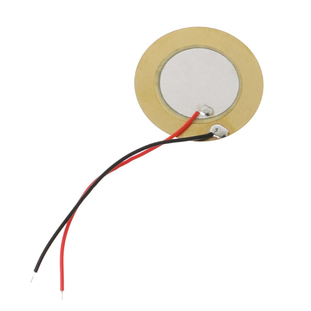 Высококачественный медный дисковый зуммер 12 мм улучшает ваше музыкальное впечатление Пьезозуммер Сенсорная пластина Паяные провода 10 штук
