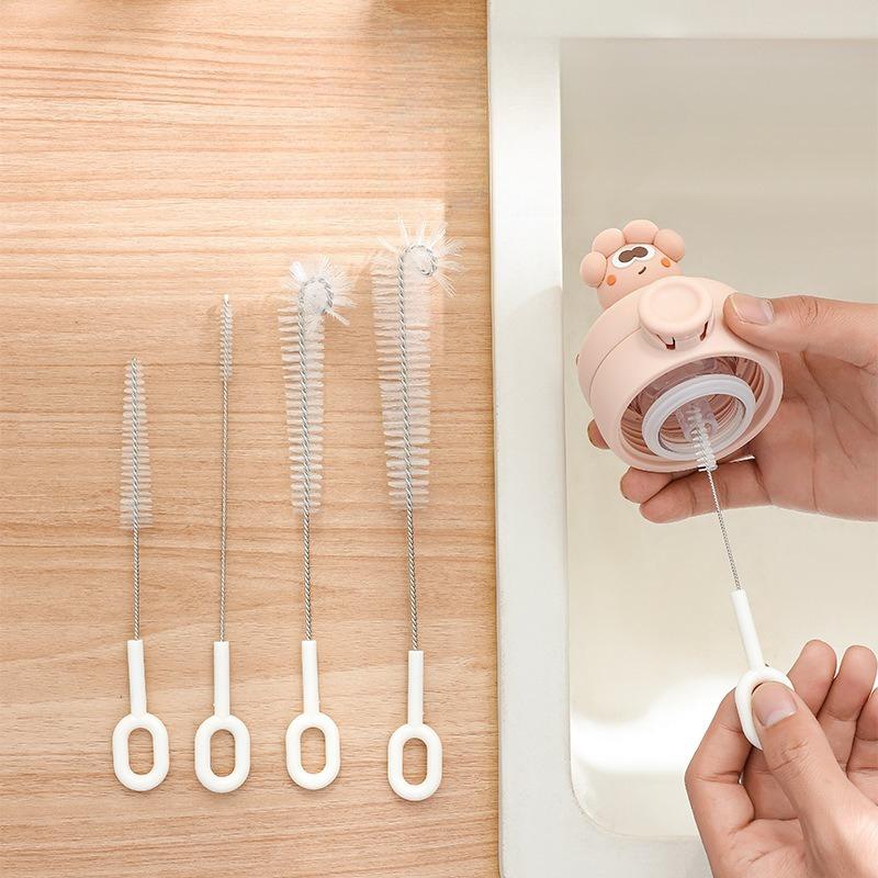 5PCS Flexible Bottle Brush Set Straw Washing Cleaning Brush for Baby Bottle Breast Pump Straw Juicer Milk Collector Crevices