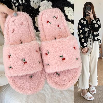 Хлопковые тапочки женские осенне-зимние новые домашние милые теплые плюшевые тапочки женские