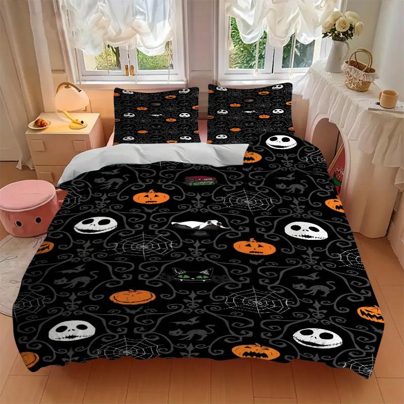 Halloween Night Bedding 3 Piece Set Hd Print Duvet Cover Pillowcases For Teens Adult Bedroom Decoration Christmas Gift C9211607