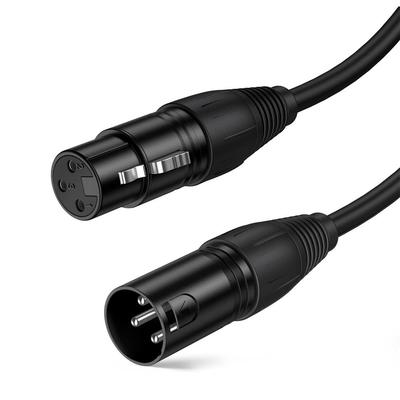 Микрофонный кабель XLR удлинитель кабеля до 2 м для профессионального микрофона, совместимого с записывающими устройствами, такими как конденсаторный AV конденсаторный AV черный (мужской