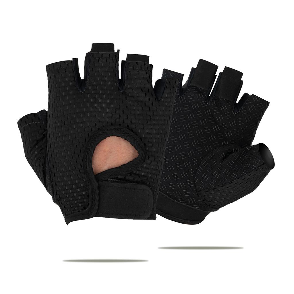 Sport Gloves Breathable Anti-Slip Cycling Fingerless Gloves Gym Training Fitness Ice Silk Gloves Men Women Weightlifting Gloves