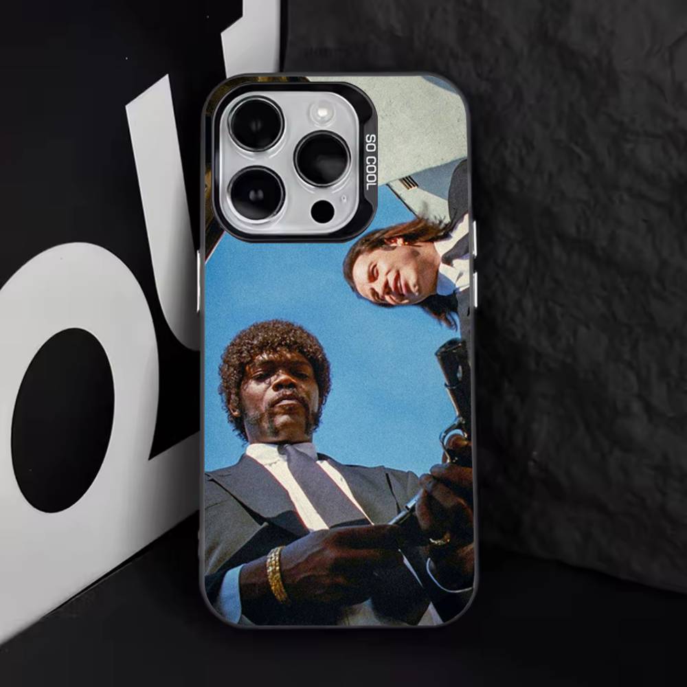 Чехол для телефона 'Криминальное чтиво' (Pulp Fiction) для iPhone 17,16,15,14,13,12,11,Pro,Max,Plus,E,Air,Mini Черный ТПУ Чехол