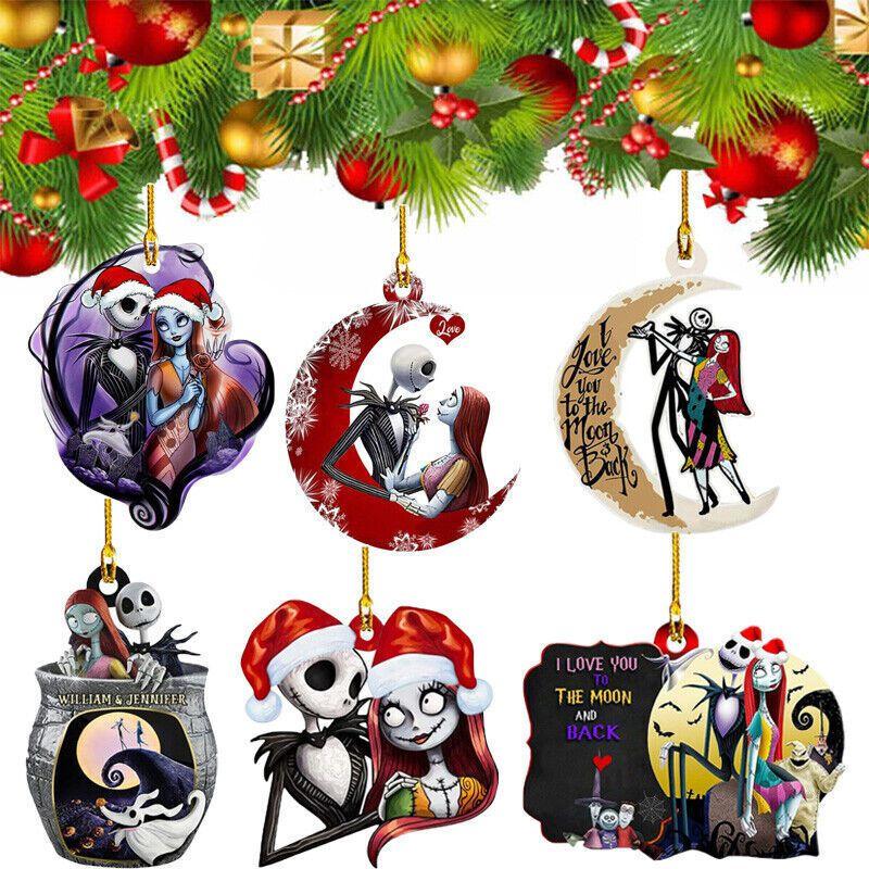 Nightmare The Christmas Before Jack Sally Xmas Tree Pendant Halloween Decoration
