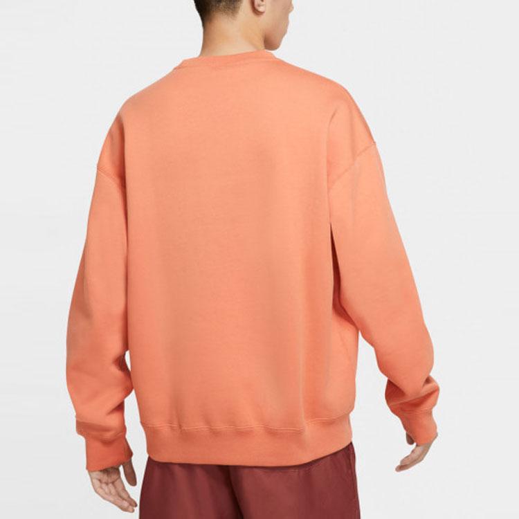 Nike Толстовка с круглым вырезом с вышитым логотипом, мужские топы, оранжевый CV0554-863