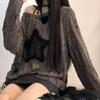 Grunge Hole T-shirt Women Fashion Star Print Y2k Aesthetic Loose Tees Kpop Fairycore Ripped Tshirt Harajuku Gothic Streetwear