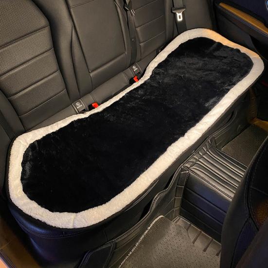 Уютная подушка для автомобильного сиденья, зимняя плюшевая четырехсезонная черно-белая волокнистая грелка, автомобильные аксессуары