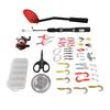50cm Ice Fishing Rod Reel Lures Spoon Complete Kits with Fishing Equipment Bag Ice Fishing Gear