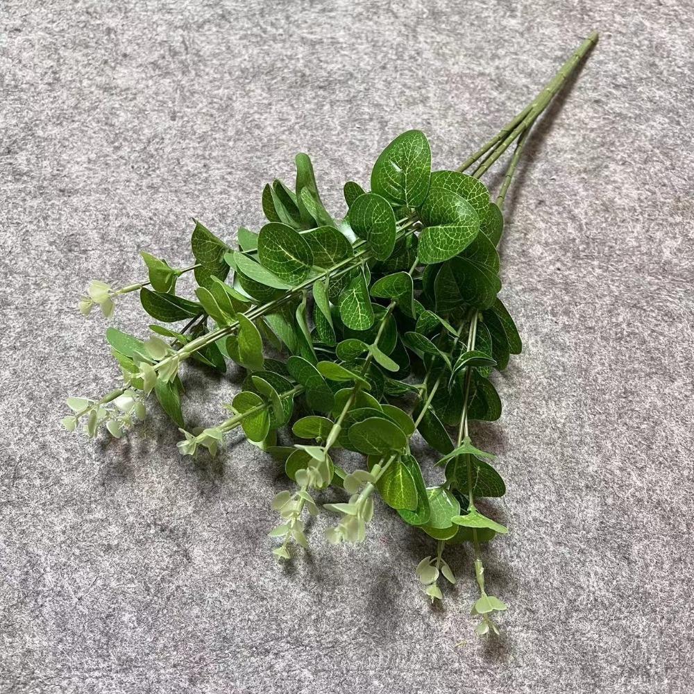 Новый искусственный эвкалипт с 16 головками, 128 шт. листьев, для DIY, поддельный эвкалипт, денежный лист, искусственные растения для дома, свадьбы, декора