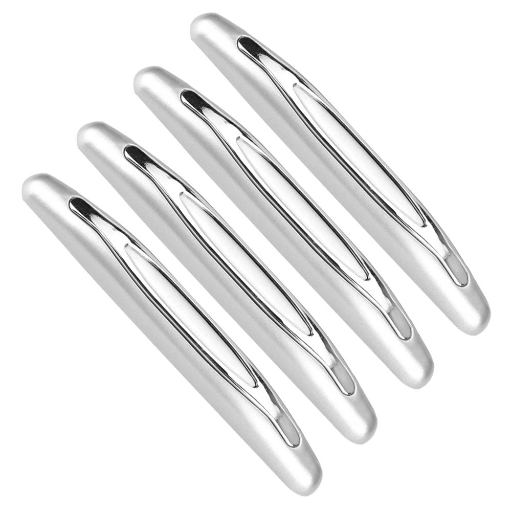 4pcs Car Door Edge Guards Trim Cover Strip Corner Bumper Anti Collision Scratch Protector Gray