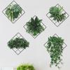 Съемное 3D Яркое Зеленое Растение Сетка Бумага Украшение Декор Дома Искусство Фрески Гостиная