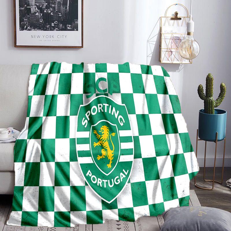 Sporting football Crest Throws Blanket Flannel Blankets Plush for Couch Bed Gifts for Men Women Travel picnic blanket Christmas fan gifts