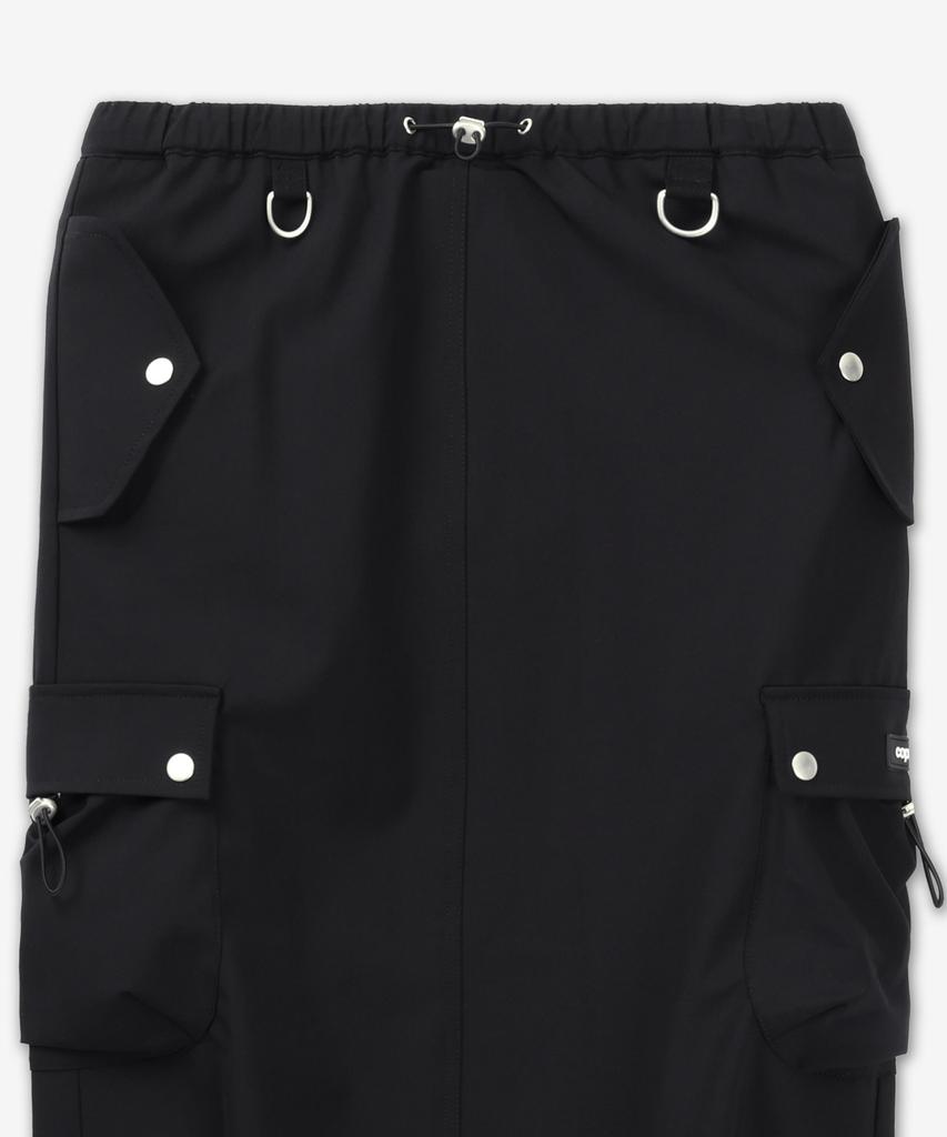 Kopeleuni Tailored Cargo Maxi Skirt - Black / Copj21Bis106Cblk