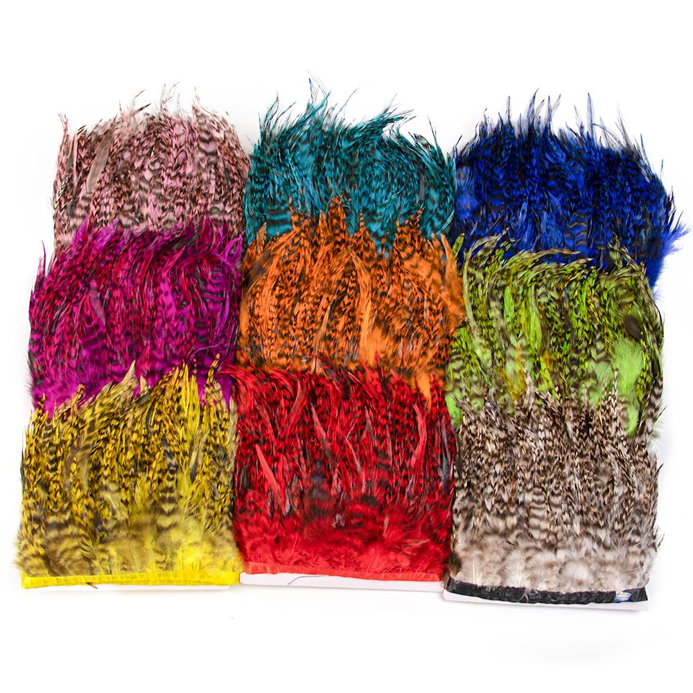Перья1Метр Окрашенные Петушиные Куриные Перья Отделка 4-6 дюймов Натуральные Перья Фазана для Бахромы Ленты Рукоделия DIY Шитья Одежды Платья Декор