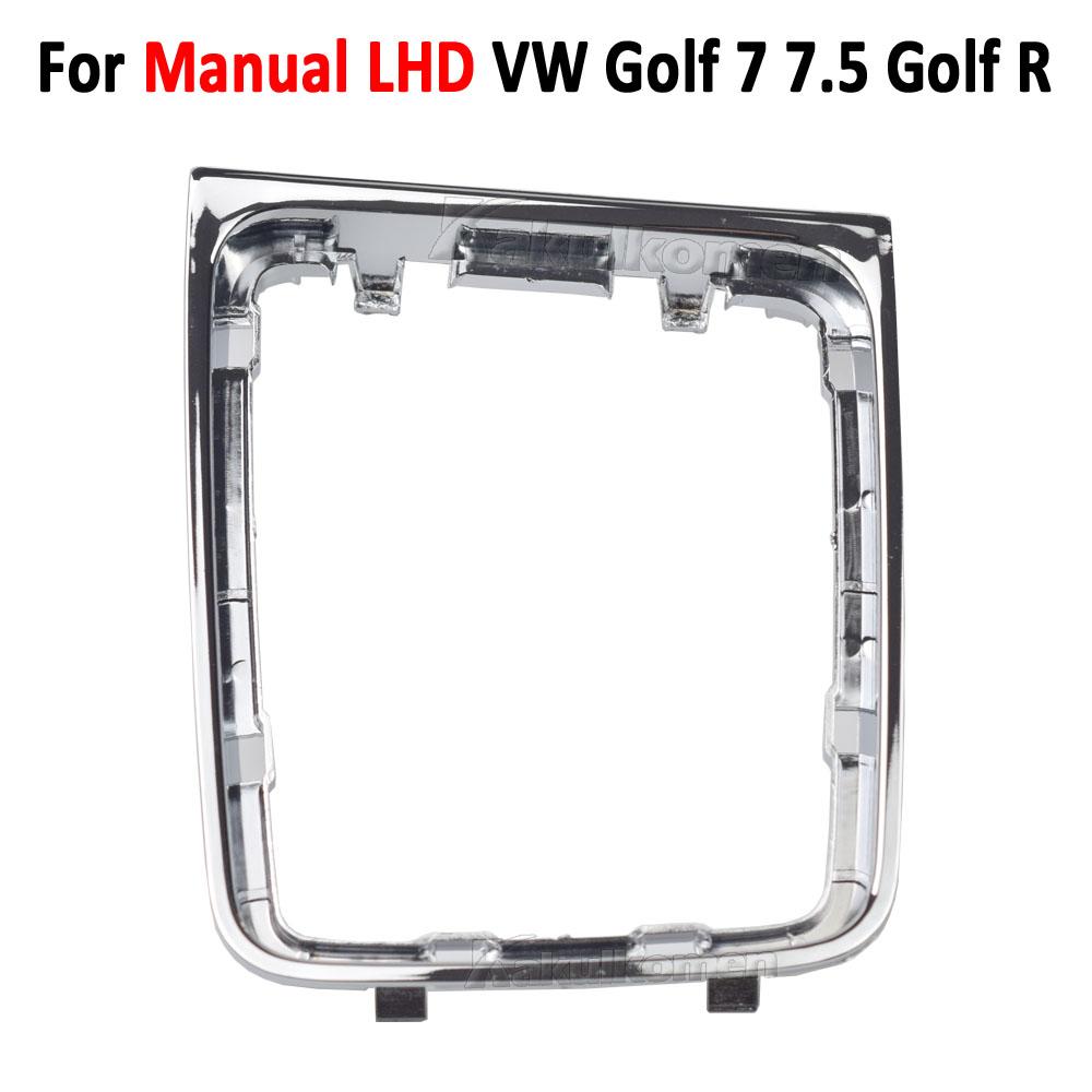 For VW Manual Golf 7 7.5 Golf R Left Driving Gear Shift Knob Lever Gear Stick Frame Bracket Circle Shift Knob