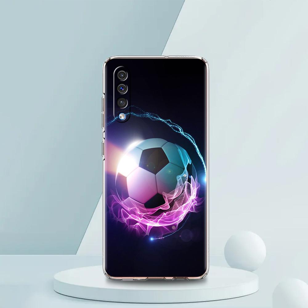 Football Sport Soccer Transparent Phone Case for Samsung Galaxy A12 A50 A52 A70 A40 A10 A20 A30 A02 A03S A04 Cover Silicon Shell