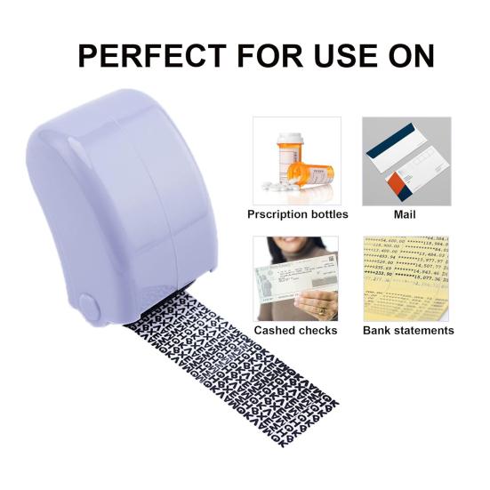 Роликовый штамп для защиты личных данных с чернилами для блокировки личных данных, конфиденциальный штамп для защиты личных данных от кражи