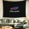 Custom Name Buffalo Bills Printed Tapestry – Wall Hanging for Bedrooms, Dorms, and Home Decor