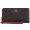 Wallet Long Wallet C4452 Round Zip with Strap Brown 1941 Women's (IMRVQ Red) [Item]