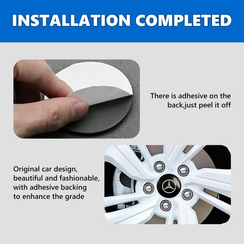 4pc 56mm Car Logo Wheel Center Sticker Emblem Rim Caps Hub Accessories For Benz Exclusive AMG W124 W203 W204 SPRINTER V CLASS FI1