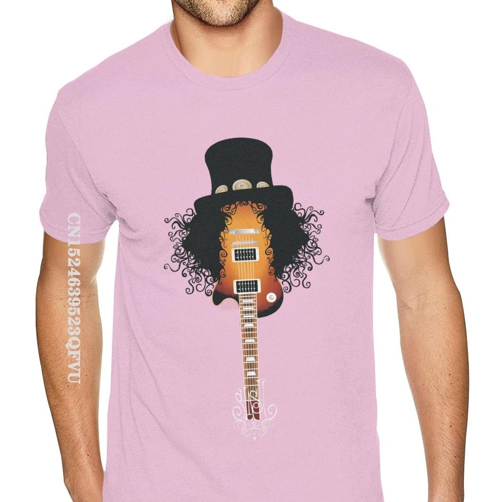 Funny Slash Guitar Rock Band Gun N Roses T-Shirt Men Male Family Tee Shirts Casual Cotton Men Tops & Tees Casual Cute T Shirts