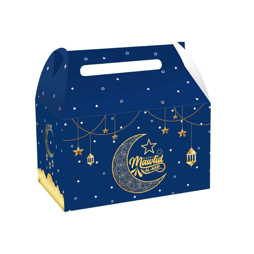 12PCS Paper Ramadan Gift Box Multicolor Packing Box Eid Mubarak Packaging Boxes  Candy Snacks Sugar
