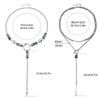 Y-shaped Square Necklace Geometric Punk Style Necklace Gifts Grey Glass Pendant  for Women