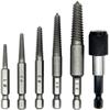 6pcs Chrome Molybdenum Steel Broken Bolt Extractor Set Hexagonal Handle Screw Extractor  Worker