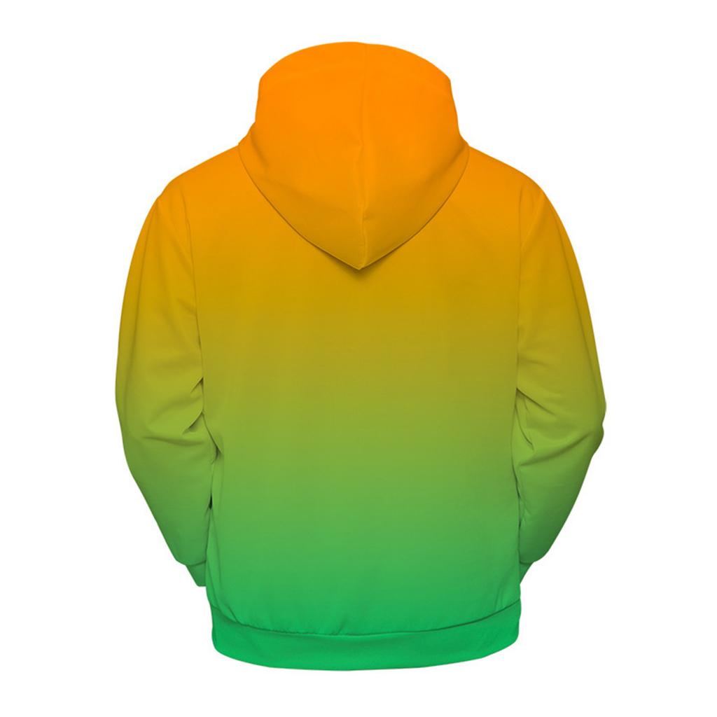 Модный свободный мужской и женский свитер с капюшоном с длинным рукавом и принтом