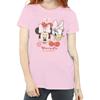 Disney Womens/Ladies Minnie Mouse & Daisy Cherry Cotton Boyfriend T-Shirt