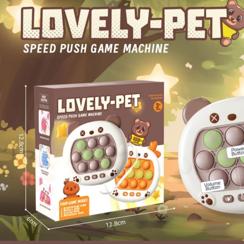 Pop Light Fidget Game Quick Push Bubble Game Handle Toys Антистрессовые игрушки для мальчиков и девочек со светодиодным игровым автоматом Игрушки для снятия стресса