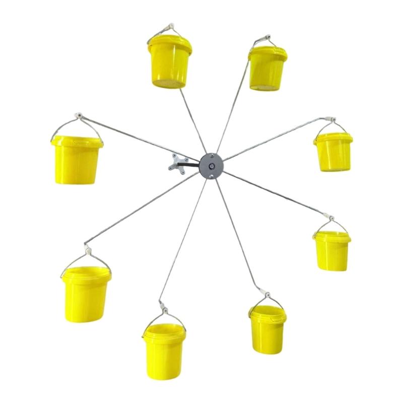 Кормушка для птиц в стиле колеса обозрения с вращающимся механизмом. Идеально подходит для наблюдения за птицами на заднем дворе и в качестве декора для сада.