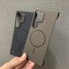 Безрамочный Кейс из Кевлара и Углеродного Волокна с Поликарбонатом для Magsafe Магнитный Чехол для Samsung S26 S25 S24 S23 Ultra Plus Беспроводная Зарядка Чехол для Телефона