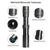 10X-300X Mini Monocular Telescope BAK4 Prisms Life Water-resistant with Phone Holder Mini Tripod
