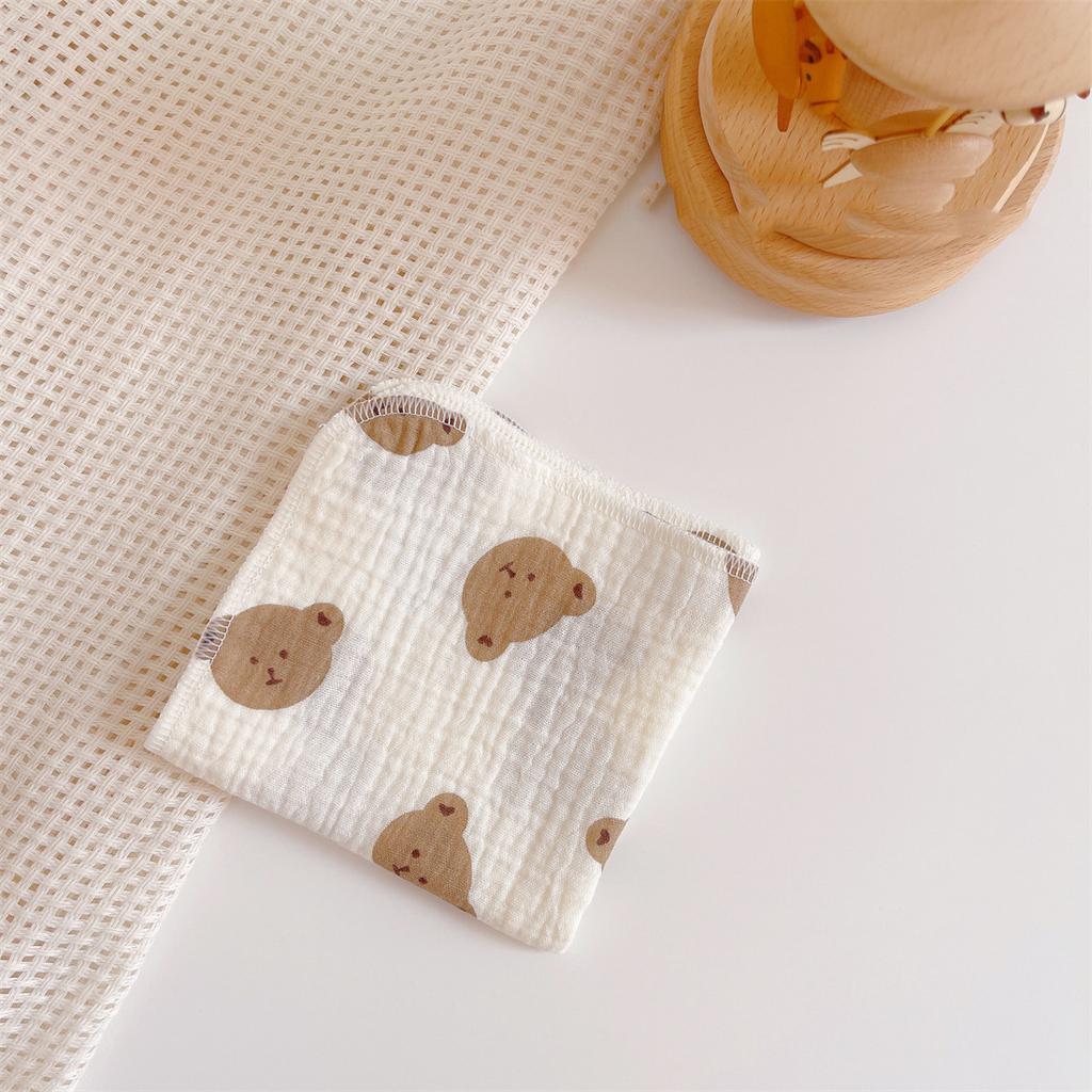 New Cute Baby Cotton Gauze Feeding Saliva Towel Kerchief Soft Cartoon Burp Cloths Newborn Bib Bathing Towel for Boy Girl Bibs