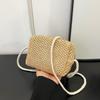 Summer New Fashion Straw Woven Bag One Shoulder Crossbody Small Square Bag Women's Bag Supports Mixed Batch