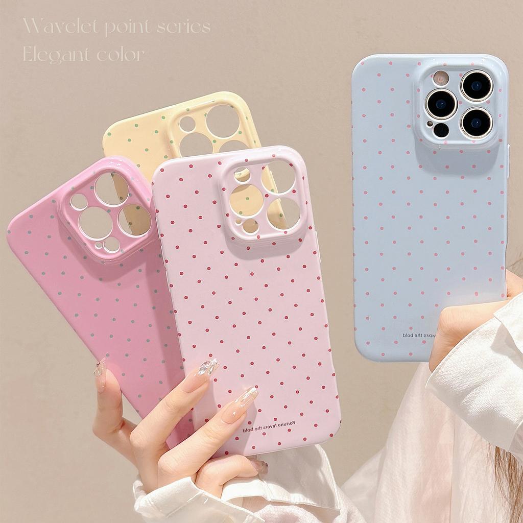 Dopamine Polka Dot Suitable for Iphone16promax Mobile Phone Case Apple 15 Philin 13 Soft Sleeve 14 Korean 11