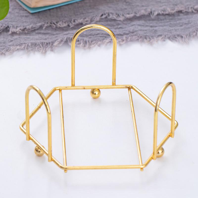 Table Placemat Holder with 6 Slot Coaster Storage Rack for Coffee Bar Home Dining Organization