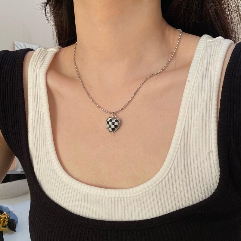 IF ME простые круглые бусы ожерелье мультяшное сердце корова кролик плед кулон колье женские аксессуары ювелирные изделия