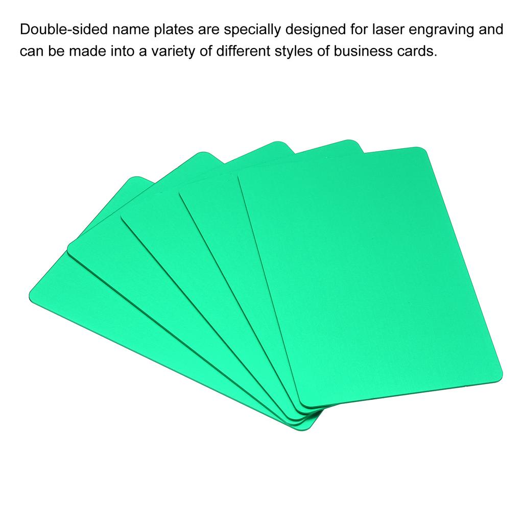 5Pcs 0.8mm Metal Business Cards Anodized Aluminum Blank Name Card for Customer Laser Engraving DIY Gift Cards 8Colors Optional