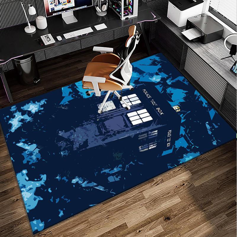 telephone booth Office Rug Chair Mat, Game Carpet, Suitable for Front Door, Bedroom, Living Room, Desk, Holiday Gift