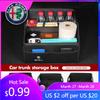 For Alfa Romeo Foldable Leather Car Boot Organiser Large Capacity Travel Storage Box For Alfa Romeo Giulietta GT 159 147 156 Mit