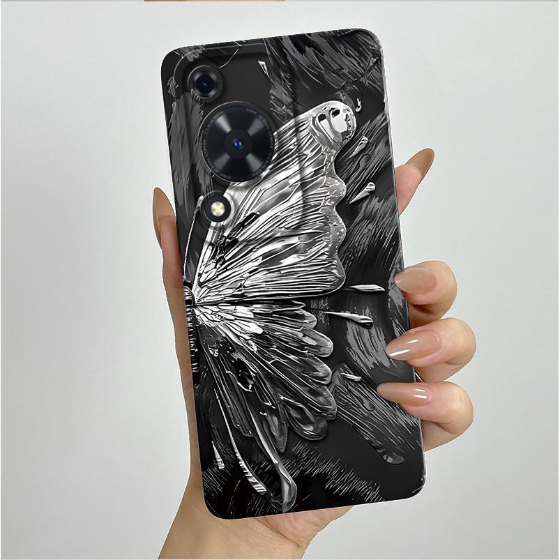Phone Case For Huawei Nova Y72 Cases Fashion Butterfly Floral Cover For Huawei Nova Y72 NovaY72 Soft Silicone Shockproof Shell