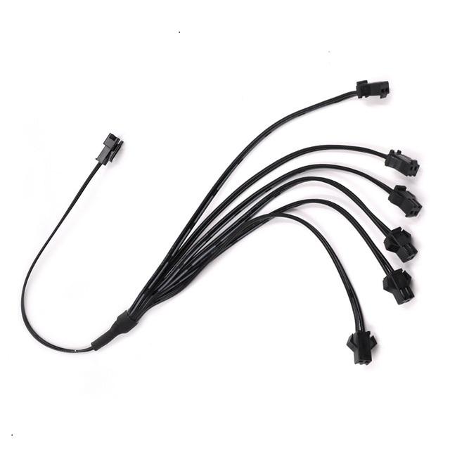 1 To 2/3/4/5/6/7 Splitter Connector For EL Wire Electroluminescent Light Conected With Inverter Cable LED Neon Light Wiring
