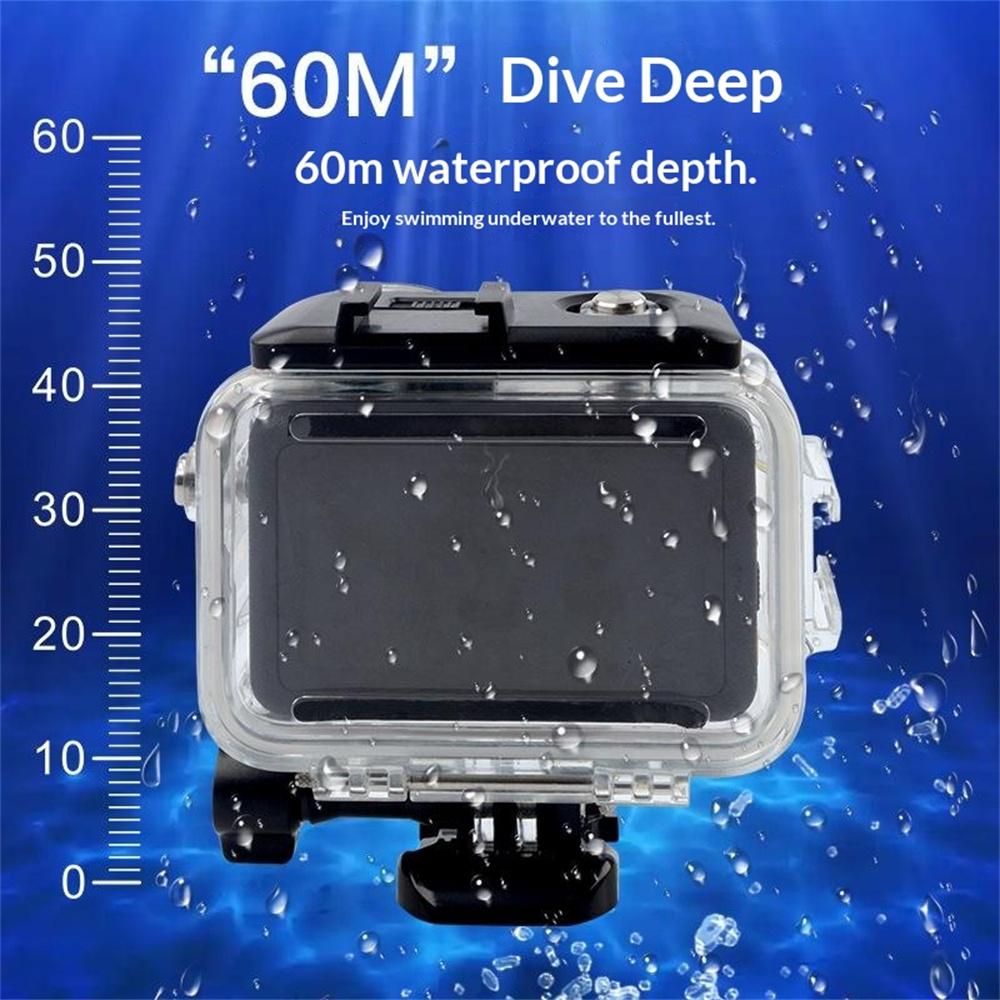 For DJI Osmo Action 6 Waterproof Case 60M Underwater Housing Diving Action Camera Protective Shell