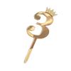 Cake Numeral Topper Crown Style Dazzling Acrylic Number Cake Topper Anniversary Birthday Party Decoration for Home