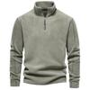 TrendHub Mens Thicken Warm Fleece Sweatshirt Jacket Quarter Zipper Mock Neck Pullover Men's Sweatshirt Soft Shell Mens Jacket