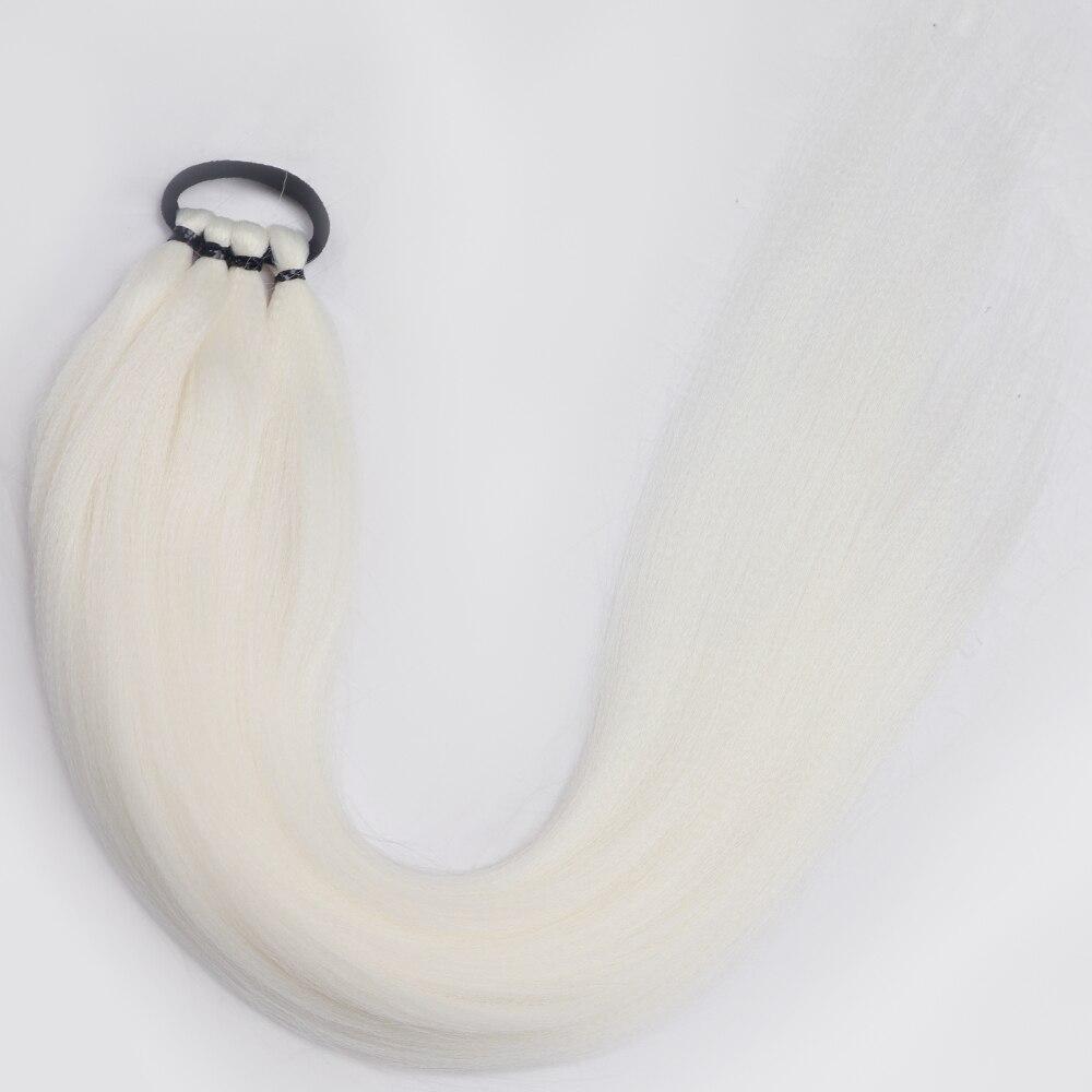 MISSQUEEN Косы Наращивание хвоста Синтетические боксерские косички с обертыванием вокруг резинки Косы яки Конский хвост 26 дюймов