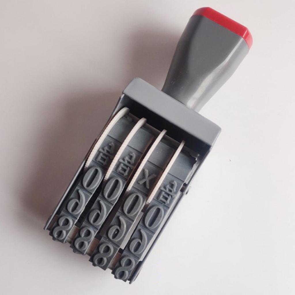 Нумерационный штамп 4 полосы цифровая печать цифровая печать цифровая нумерационная машина нумерационный штамп тележка для документов дата офиса